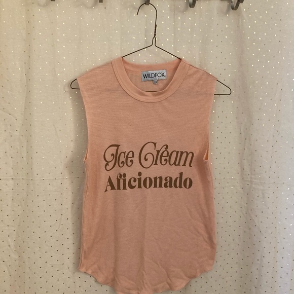 Wildfox waffle knit graphic tank - Picture 1 of 5